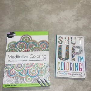 Adult Meditative Coloring Book and Color Me Journal NEW